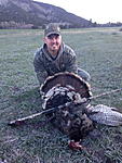 Spring Turkey 2014.  Big tom taken in Colorado's GMU 65.  9.5 inch beard.