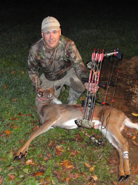 My first Deer of the 2012 Bow season,a nice little eating size Doe.