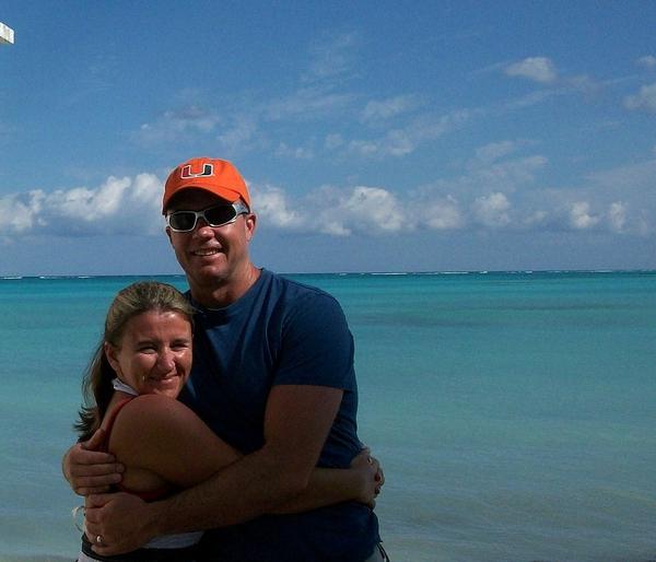 My wife and I in the Bahamas
