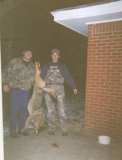 49 lb coyote my buddy called in and shot