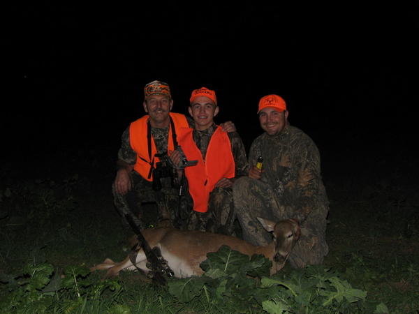 Dad, brother, and I on a fun hunt ending with some good back straps.