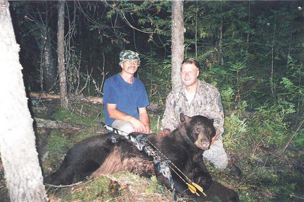 2000 Mn bear. My biggest bear to date. Skull measured out at 20 5/16 P&Y. Dressed out at 325lbs.