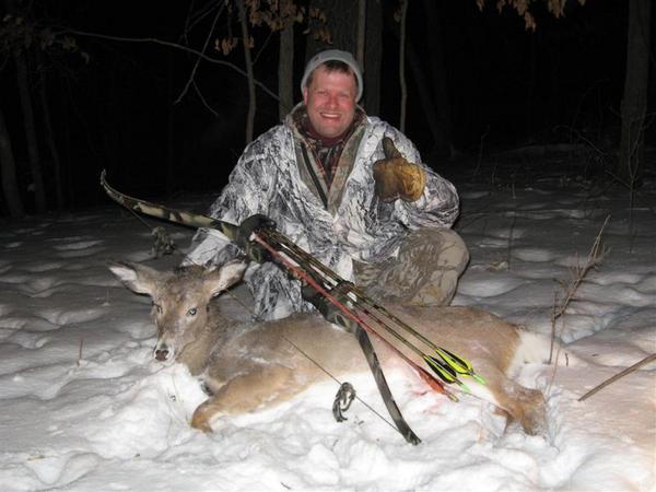 My doe fawn from 2008. I shot her the last day and hour of the 2008 season, pretty exciting hunt you could say!!